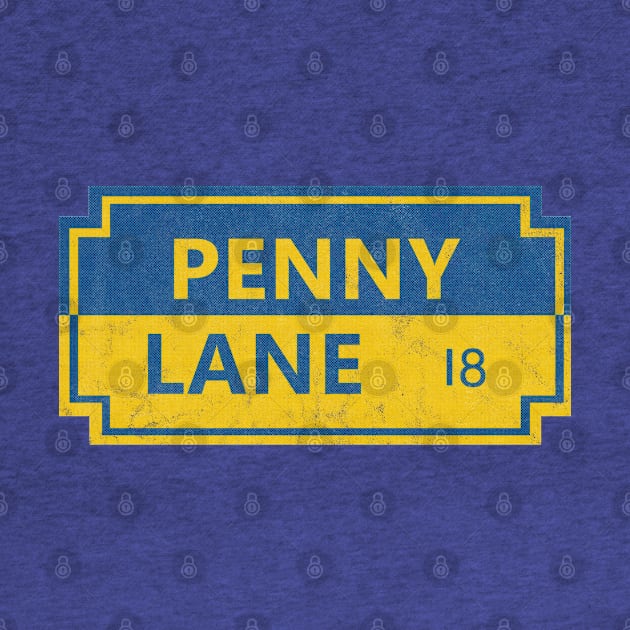 Vintage Effect Penny Lane by Giddy Grafix